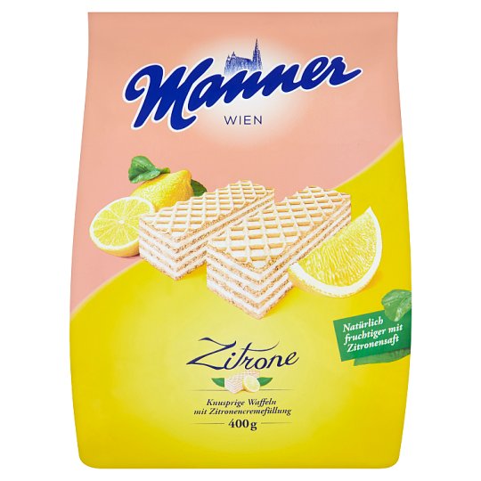 Manner Crispy Wafers Filled With Lemon Cream 400g Tesco Groceries