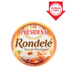 Président Rondelé jemný sýr s vlašskými ořechy z kraje Dordogne 125g