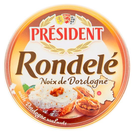 Président Rondelé Soft Cheese with Walnuts of Dordogne Region 125g