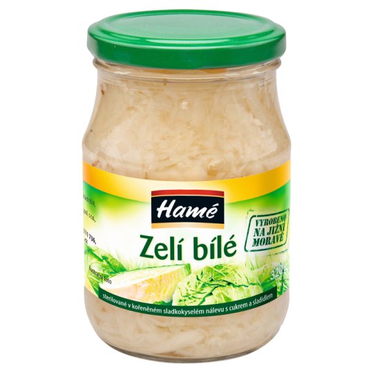 Hamé Zelí bílé sterilované v kořeněném sladkokyselém nálevu 320g