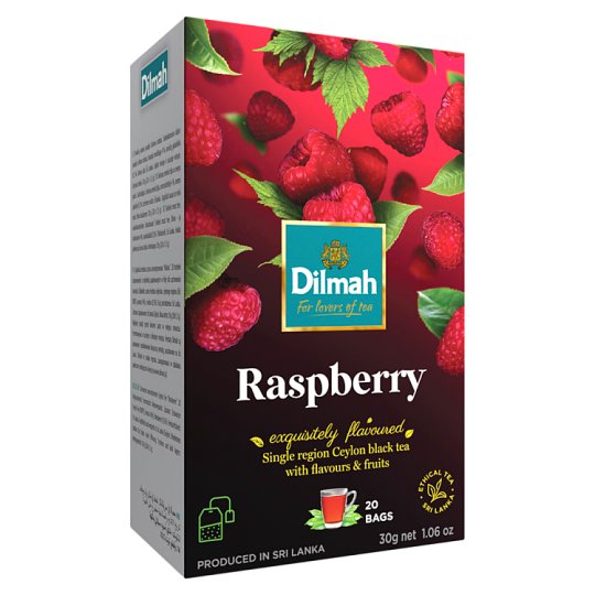 Dilmah Raspberry cejlonský černý čaj 20 x 1,5g