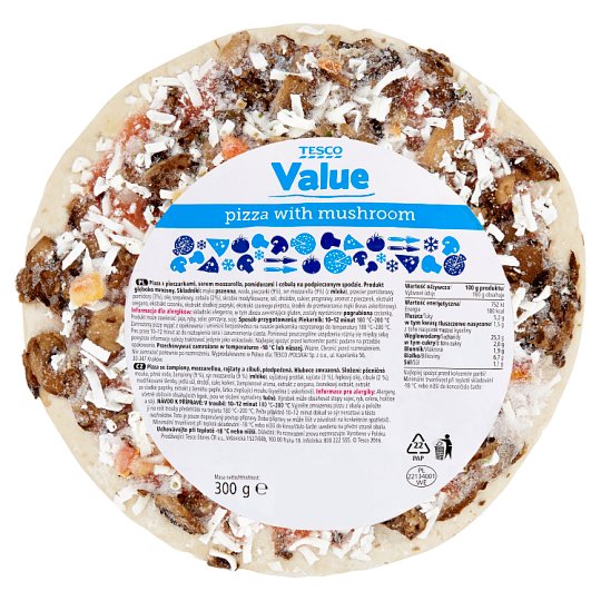 Tesco Value Pizza se žampiony 300g