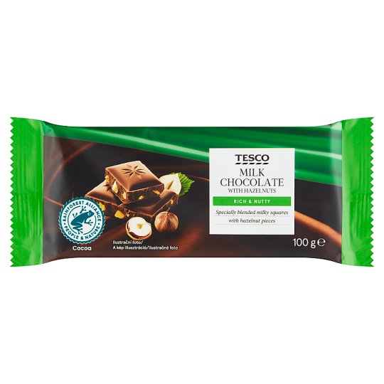 Tesco Milk Chocolate With Hazelnuts 100g Tesco Groceries tesco-milk-chocolate-with-hazelnuts-100g-tesco-groceries