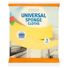 Tesco Universal Sponge Cloths 5 pcs