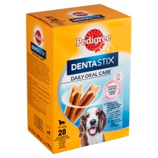 Pedigree DentaStix Doplňkové krmivo pro psy 10-25 kg 28 tyčinek 4 x 180g (720g)