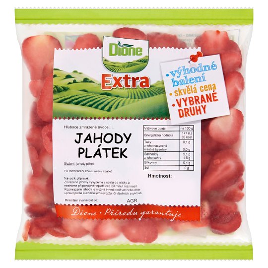 Dione Extra Jahody plátek 500g