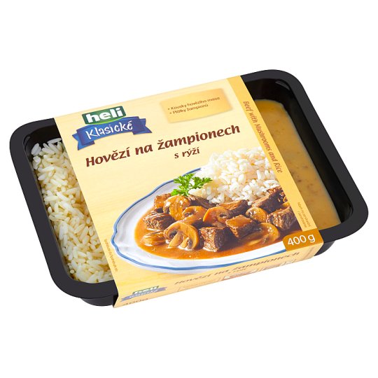 Heli Klasické Hovězí na žampionech s rýží 400g