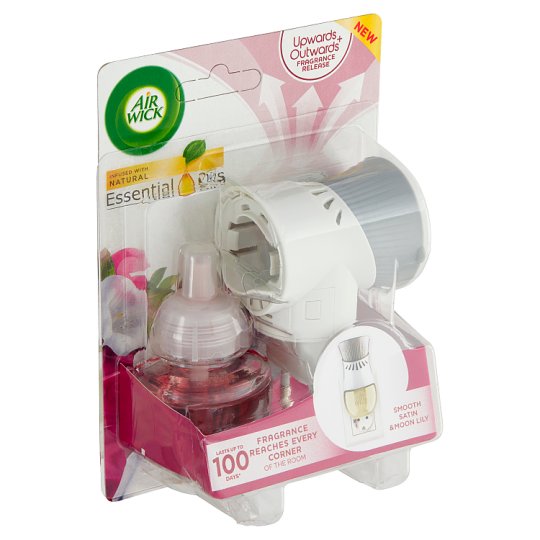 Air Wick Elektrický osvěžovač vzduchu strojek a náplň jemný satén a měsíční lilie 19ml