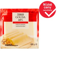 Tesco Gouda 48% Mild Cheese Slices 100g