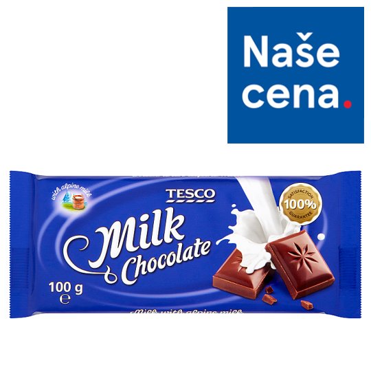Tesco Mléčná čokoláda 100g