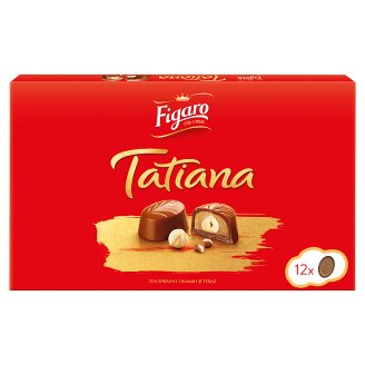 Figaro Tatiana Bonbony z mléčné čokolády s lískooříškovou náplní 140g