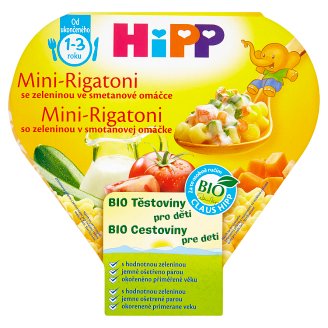 HiPP Mini-Rigatoni se zeleninou ve smetanové omáčce 250g