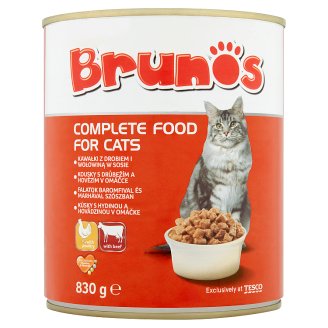 Brunos Kousky s drůbežím a hovězím v omáčce 830g