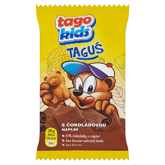 Tago Kids Taguś s čokoládovou náplní 29g