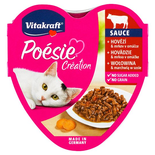 Vitakraft Poésie Sauce + hovězí & mrkev v omáčce 85g