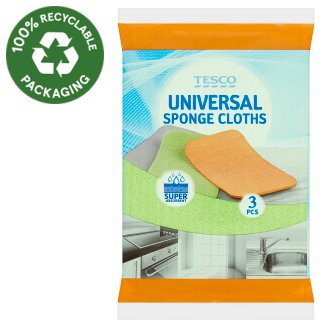 Tesco Houbové utěrky extra silné 3 ks