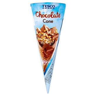 Tesco Mražený krém s čokoládovou příchutí v oplatkovém kornoutu 120ml