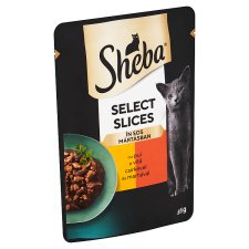 Sheba Select Slices kompletní mokré krmivo pro dospělé kočky s kuřecím a hovězím 85g