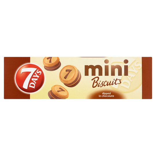 7 Days Mini Biscuits polomáčené v čokoládě 100g