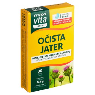 MaxiVita Herbal Očista jater 30 tablet 22,8g