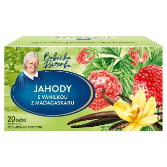 Babička Růženka Ovocno-bylinný čaj s příchutí jahod s vanilkou 20 x 2g
