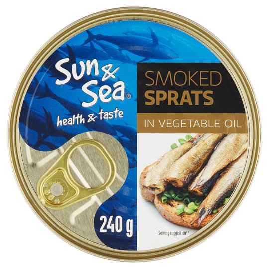 Sun & Sea Uzené šproty v rostlinném oleji 240g
