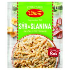 Vitana Rychlá večeře Cheese and Bacon Sauce with Pasta 163g