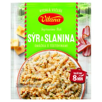 Vitana Máme chuť na... Sýr a slanina omáčka s těstovinami 163g