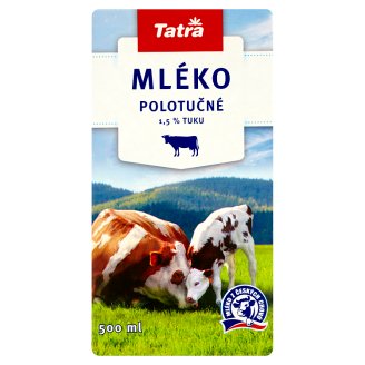 Tatra Mléko polotučné 1,5% tuku 500ml