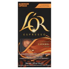 L'OR Espresso Caramel pražená mletá káva s příchutí karamelu v kapslích 10 ks 52g