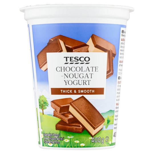 Tesco Jogurt čokoládovo-nugátový s bifidokulturou 400g