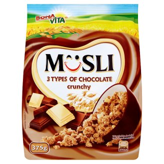 Bona Vita Zapékané křupavé müsli 3 druhy čokolády 375g