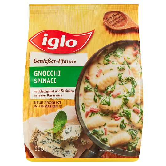 Iglo Gourmet Pan Gnocchi with Spinach and Ham in a Fine Cheese Sauce