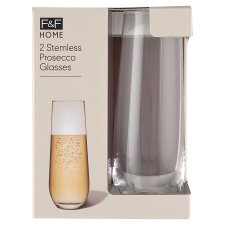 F&F Home Stemless Prosecco 2 pcs