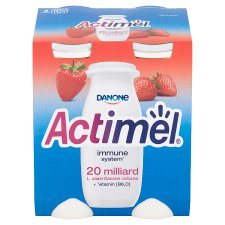 Actimel probiotický jogurtový nápoj jahoda 4 x 100g (400g)