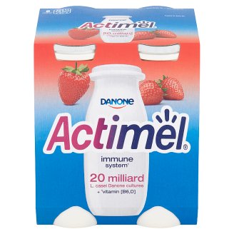 Danone Actimel Jogurtové mléko jahodové 4 x 100g