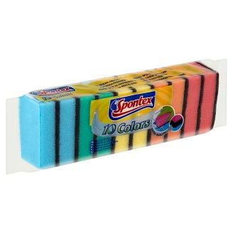 Spontex Colors houbička na nádobí 10 ks