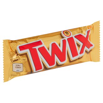 Twix Tyčinky se sušenkou a karamelem máčené v mléčné čokoládě 2 x 25g