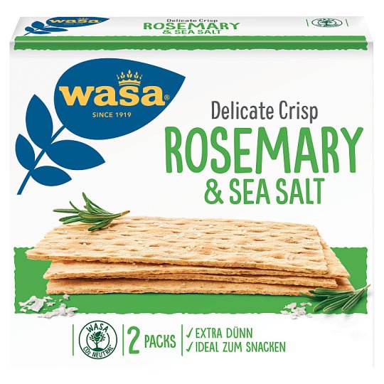 Wasa Delicate Crisp Rosemary & Sea Salt 190g