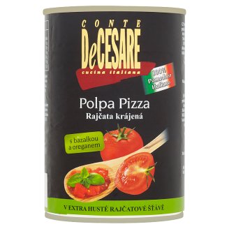 Conte DeCesare Krájená rajčata s bazalkou a oreganem 400g