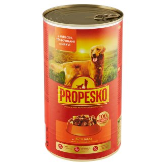 Propesko Kousky s kuřecím, těstovinami a mrkví v omáčce 1240g