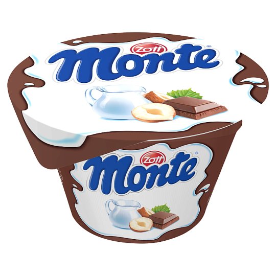 Zott Monte Mléčný dezert čokoládový s lískovými oříšky 150g