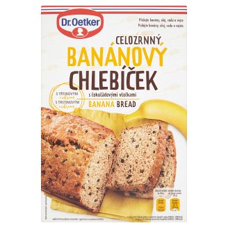 Dr. Oetker Celozrnný banánový chlebíček s čokoládovými vločkami 500g