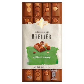 ORION Ateliér Mléčná čokoláda Lískové ořechy 195g
