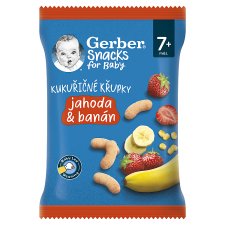 GERBER Snacks Corn Crisps Strawberry and Banana 28g