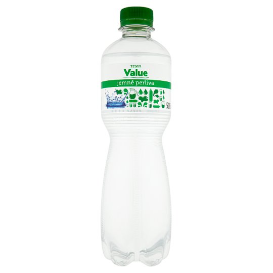 Tesco Value Lightly Carbonated Water 500ml Tesco Groceries