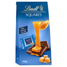 Lindt Squares Dark Caramel Sea Salt 9 pcs 144g