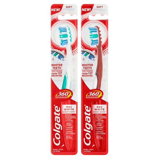 Colgate 360° Advanced Max White měkký zubní kartáček