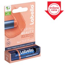 Labello Caring Beauty Lip & Cheek Nude Barevný balzám na rty a tváře OF 30 4,8g