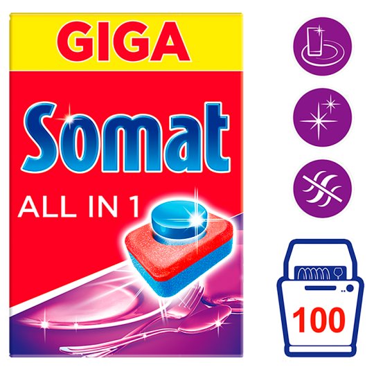 Somat All in 1 Tablety do myčky na nádobí 100 tablet 1800g